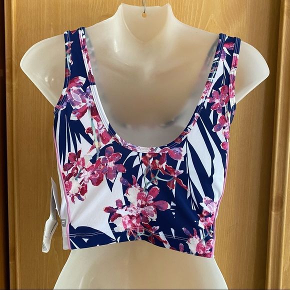 Fabletics • Vasha Midi Sports Bra in Palm Blossom Print - Picture 9 of 11